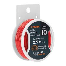 [TRU-101116] CARRETE CON 2.5 M DE CABLE PRIMARIO ROJO CALIBRE 10, TRUPER