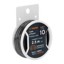 [TRU-101117] CARRETE CON 2.5 M DE CABLE PRIMARIO NEGRO CALIBRE 10, TRUPER