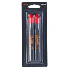 [TRU-101687] BLÍSTER CON 2 CRAYONES DE 12 CM INDUSTRIALES ROJOS, TRUPER