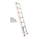 [TRU-101904] ESCALERA TELESCÓPICA,13 PELDAÑOS, TIPO II, CAPACIDAD 102KG