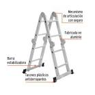 [TRU-101905] ESCALERA MULTIPOSICIÓN 8 PELDAÑOS, TIPO I, TRUPER