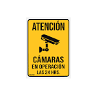 [TRU-103092] LETRERO DE SEÑALIZACIÓN 'CÁMARAS EN OPERACIÓN', 25 X 34 CM