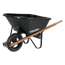[TRU-10911] CARRETILLA CONCHA PLÁSTICA 6 FT3 IMPONCHABLE B/MADERA,TRUPER