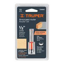 [TRU-11444] BROCA PARA ROUTER, CORTE RECTO, 1/2' CON BALERO, TRUPER