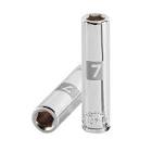[TRU-13201] DADO LARGO DE 7 MM, 6 PUNTAS, CUADRO 1/4', TRUPER