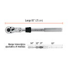 [TRU-13219] MATRACA CUADRO 3/8' TELESCÓPICA DE 14' CON CABEZA ARTICULADA
