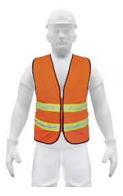[TRU-13473] CHALECO DE SEGURIDAD NARANJA ALTA VISIBILIDAD CON CIERRE