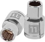 [TRU-13525] DADO DE 11 MM, 12 PUNTAS, CUADRO 1/2', TRUPER