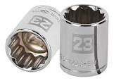 [TRU-13537] DADO DE 23 MM, 12 PUNTAS, CUADRO 1/2', TRUPER