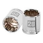 [TRU-13542] DADO DE 28 MM, 12 PUNTAS, CUADRO 1/2', TRUPER