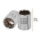 [TRU-13637] DADO DE 17 MM, 12 PUNTAS, CUADRO 3/8', TRUPER