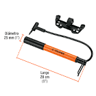 [TRU-13790] MINI BOMBA MANUAL PARA BICICLETA, 60 PSI, TRUPER