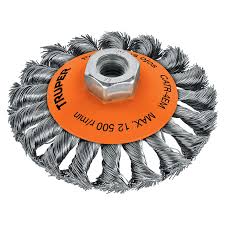 [TRU-14188] CARDA TIPO CÓNICO 4' ALAMBRE TRENZADO, EJE M14, TRUPER
