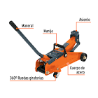 [TRU-14826] GATO HIDRÁULICO DE PATÍN 2T, 50 MOVIMIENTOS, MALETÍN, TRUPER