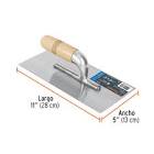 [TRU-15406] LLANA 11' CANTO RECTO, 6 REMACHES, MGO MADERA, TRUPER