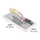 [TRU-15409] LLANA 11' DENTADO TRIANGULAR, 6 REMACHES, MGO MADERA, TRUPER