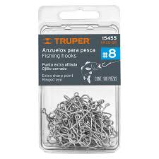 [TRU-15455] BLÍSTER CON 100 ANZUELOS PARA PESCA # 8, TRUPER