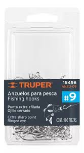 [TRU-15456] BLÍSTER CON 100 ANZUELOS PARA PESCA # 9, TRUPER