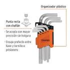 [TRU-15551] JUEGO 7 LLAVES ALLEN LARGAS STD PUNTA BOLA CON ORGANIZADOR