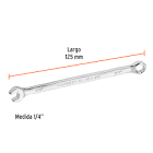 [EXP-15590] LLAVE COMBINADA EXTRALARGA 1/4' X 125 MM DE LARGO, EXPERT