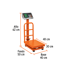 [TRU-15729] BÁSCULA ELECTRÓNICA DE PLATAFORMA, PLEGABLE, 100 KG, TRUPER