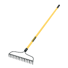 [TRU-17885] RASTRILLO JARDINERO, 16 DIENTES, MANGO 60' FIBRA DE VIDRIO