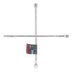 [TRU-18024] LLAVE DE CRUZ 20' PULIDA Y CROMADA CON ENTRADA CUADRO 1/2'