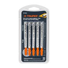 [TRU-18124] BLÍSTER CON 5 SEGUETAS 10 DPP ZANCO 'T' CORTE RECTO MADERA