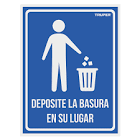 [TRU-18529] LETRERO SEÑALIZACIÓN'DEPOSITE LA BASURA EN SU LUGAR',21X28CM