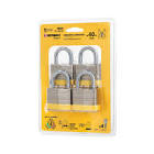 [HER-20507] JUEGO DE 4 CANDADOS CUERPO LAMINADO, 40 MM, HERMEX BASIC