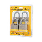 [HER-20508] JUEGO DE 4 CANDADOS CUERPO LAMINADO, 50 MM, HERMEX BASIC