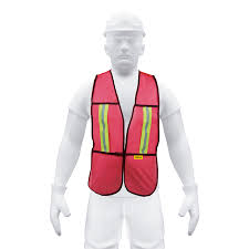 [PRE-21028] CHALECO DE SEGURIDAD CON CINTAS REFLEJANTES, ROJO, PRETUL