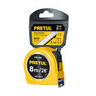 [PRE-21603] FLEXÓMETRO AMARILLO 8 M CINTA 25 MM, EN TARJETA, PRETUL