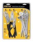 [PRE-22971] JUEGO DE 4 PINZAS Y 1 LLAVE AJUSTABLE, PRETUL