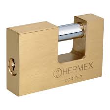 [HER-23512] CANDADO ANTIPALANCA 75 MM CUERPO DE LATÓN, HERMEX BASIC
