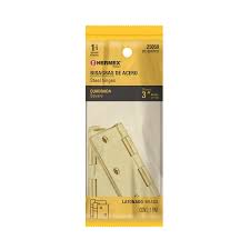 [HER-25050] BOLSA C/2 BISAGRAS CUADRADAS 3', LATONADO, HERMEX BASIC