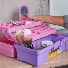 [PRE-25052] CAJA COSMETIQUERA 14', ROSA/MORADO, PRETUL