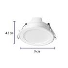 [VOL-25086] LUMINARIO LED EMPOTRABLE 5 W REDONDO, LUZ DE DÍA, BASIC