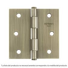 [HER-25105] BISAGRA CUADRADA 4', LATÓN ANTIGUO, CABEZA PLANA, BASIC