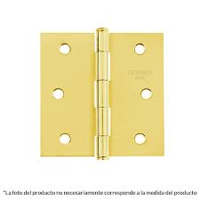 [HER-25108] BISAGRA CUADRADA 2', LATONADO, CABEZA PLANA, HERMEX BASIC