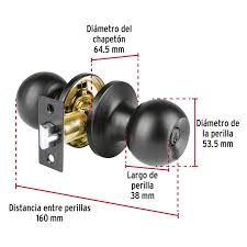 [HER-26176] CERRADURA ESFERA TUBULAR, RECÁMARA, NEGRO, HERMEX BASIC
