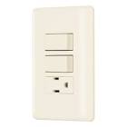[VOL-26634] PLACA ARMADA INTERRUPTOR Y CONTACTO, MARFIL, VOLTECK