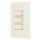 [VOL-26638] PLACA ARMADA 3 INTERRUPTORES, MARFIL, VOLTECK
