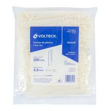 [VOL-47463] BOLSA CON 1000 CINCHOS PLÁSTICOS 50LB, 200X4.5 MM, NATURALES