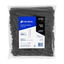 [VOL-47470] BOLSA CON 1000 CINCHOS PLÁSTICOS 40 LB, 250X3.5 MM, NEGROS