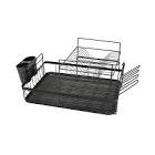[FOS-47502] ESCURRIDOR NEGRO DE ACERO CON 2 NIVELES PARA TRASTES, GRANDE