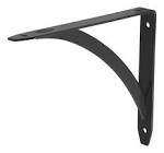 [FIE-47698] MÉNSULA REFORZADA NEGRA 5 X 7' DISEÑO BARRA, FIERO